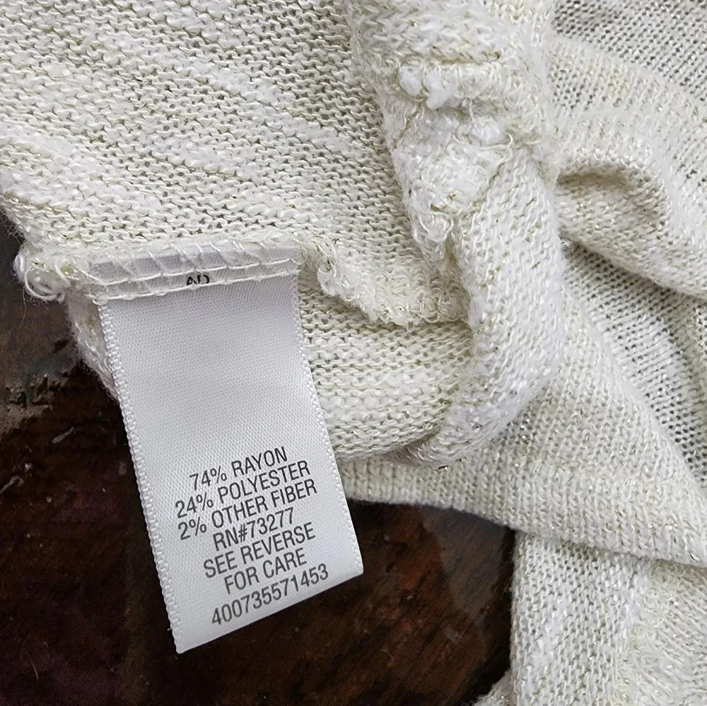 #056 Candies Small Open cream & gold Cardigan - Picture 11 of 12